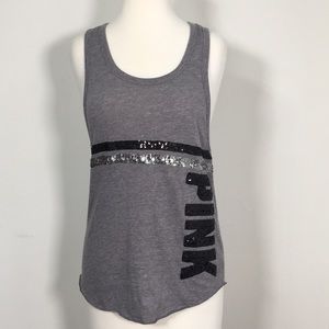 Pink XS sequin tank
